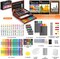 192-Pack Deluxe Art Set Drawing Painting Supplies Kit with Acrylic Pad, Watercolor Pad, Sketch Book, Canvases, Acrylic Paint